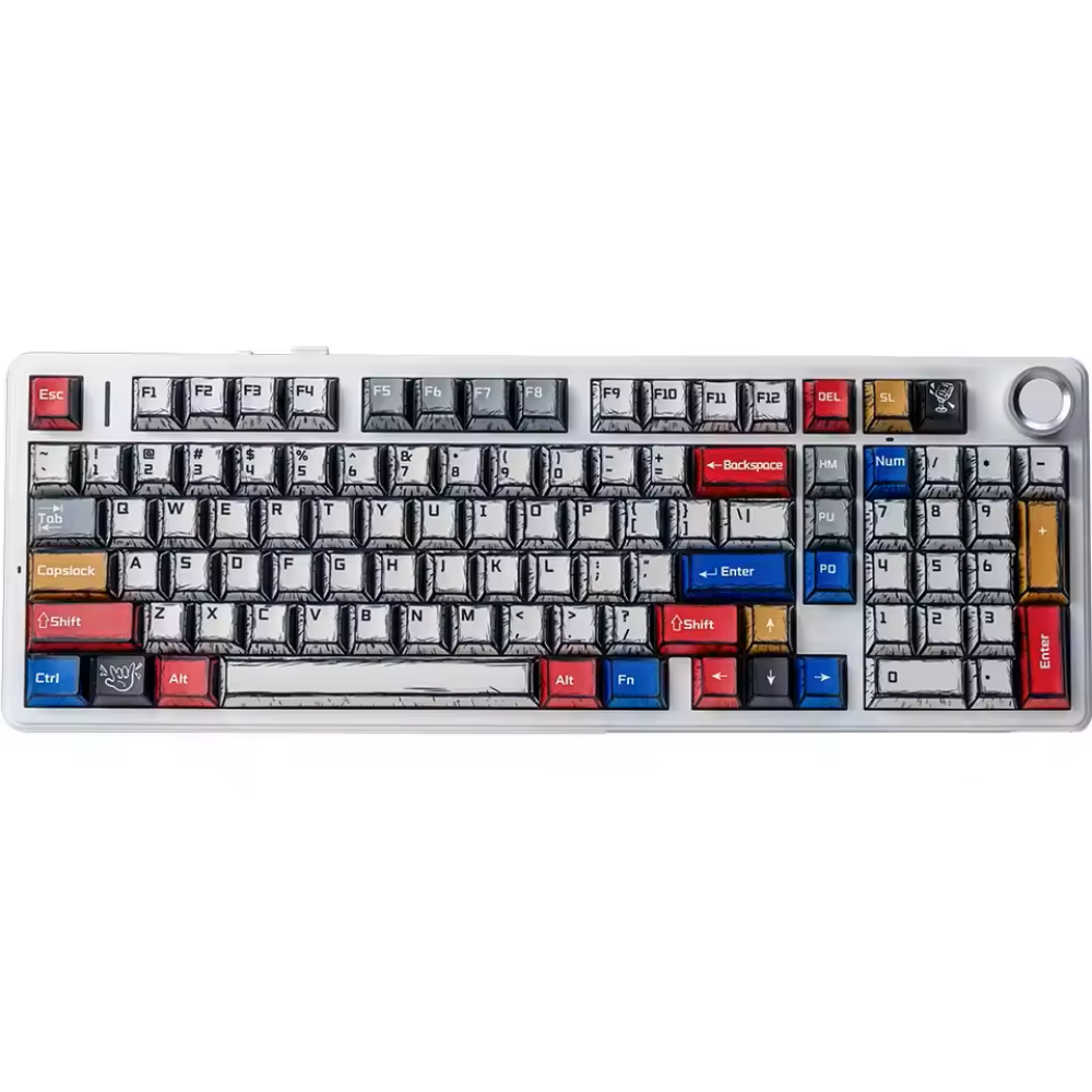 AULA F99 PRO Gasket-Mounted Triple-Mode Mechanical Keyboard Comic Star Vector Switchs (AULA NEW STOCK)