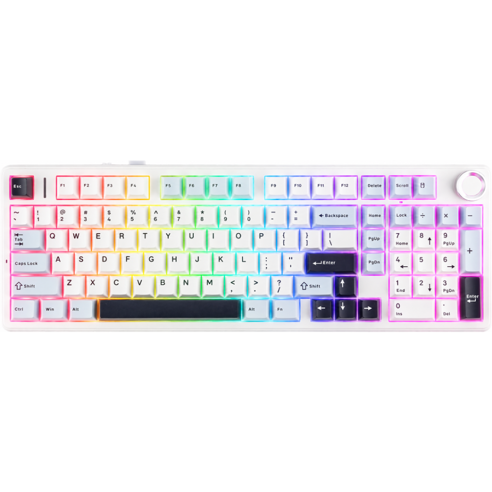 AULA F99 PRO Gasket-Mounted Triple-Mode Mechanical Keyboard Light Blue White Black Purple Star Vector Switchs (NEW AULA STOCK)