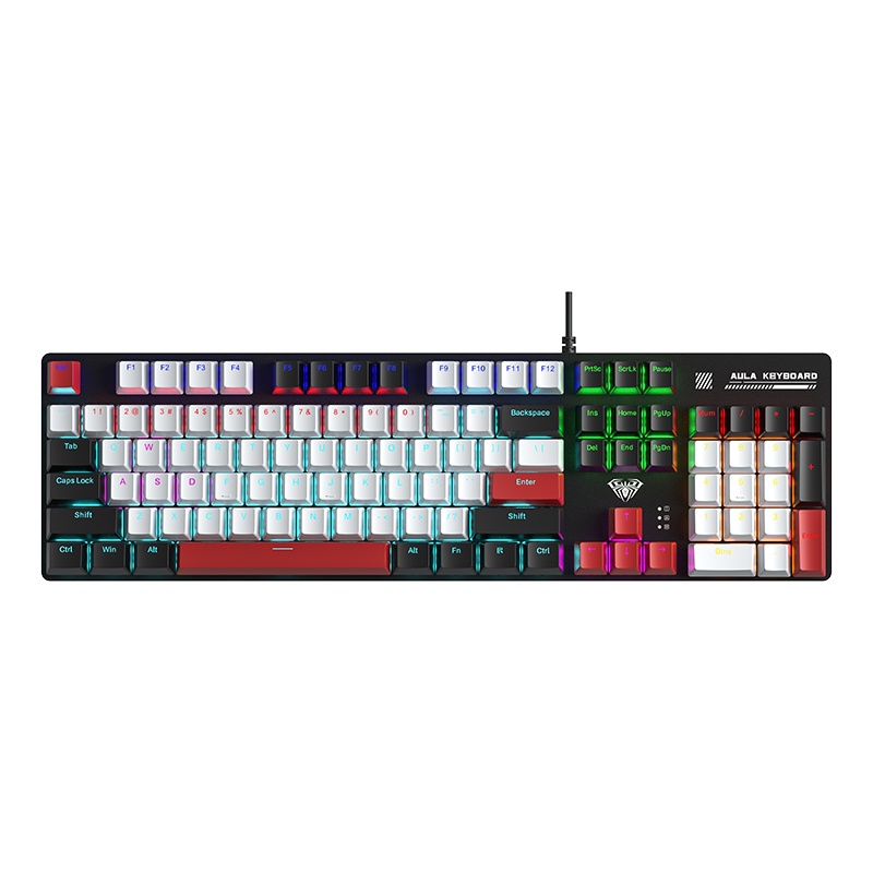 AULA S500 Wired RGB Mechanical Gaming Keyboard Black Red – Blue Switches (AULA NEW STOCK)