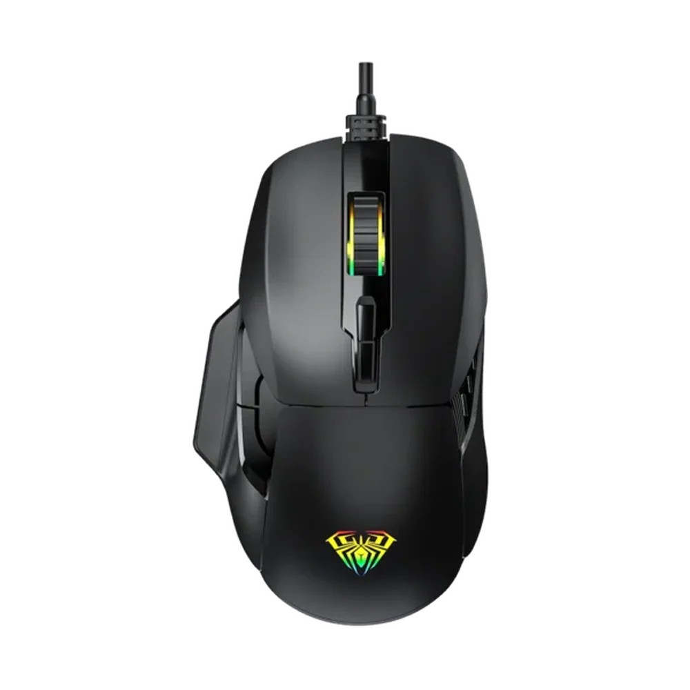 AULA F815 RGB Wired Gaming Mouse 12800 DPI, 7 Programmable Buttons, 13 RGB Lighting Modes, Ergonomic Design