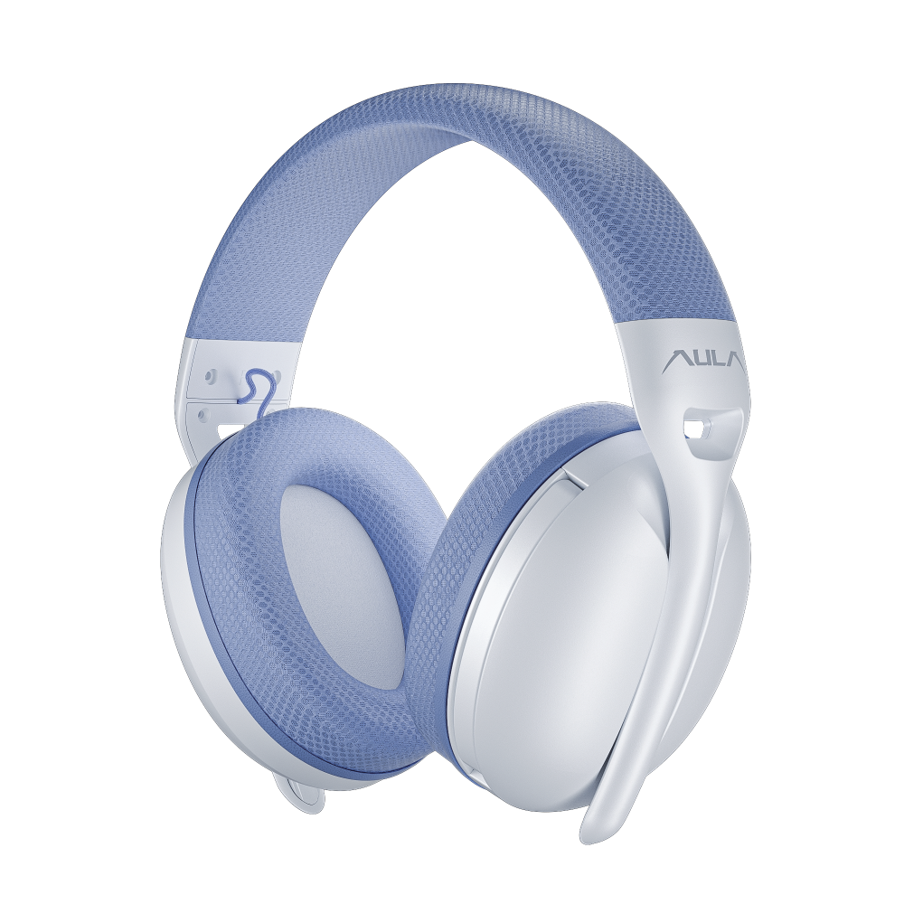 Aula S6 Wireless Gaming Headset Bluetooth - Wired Headphone Blue