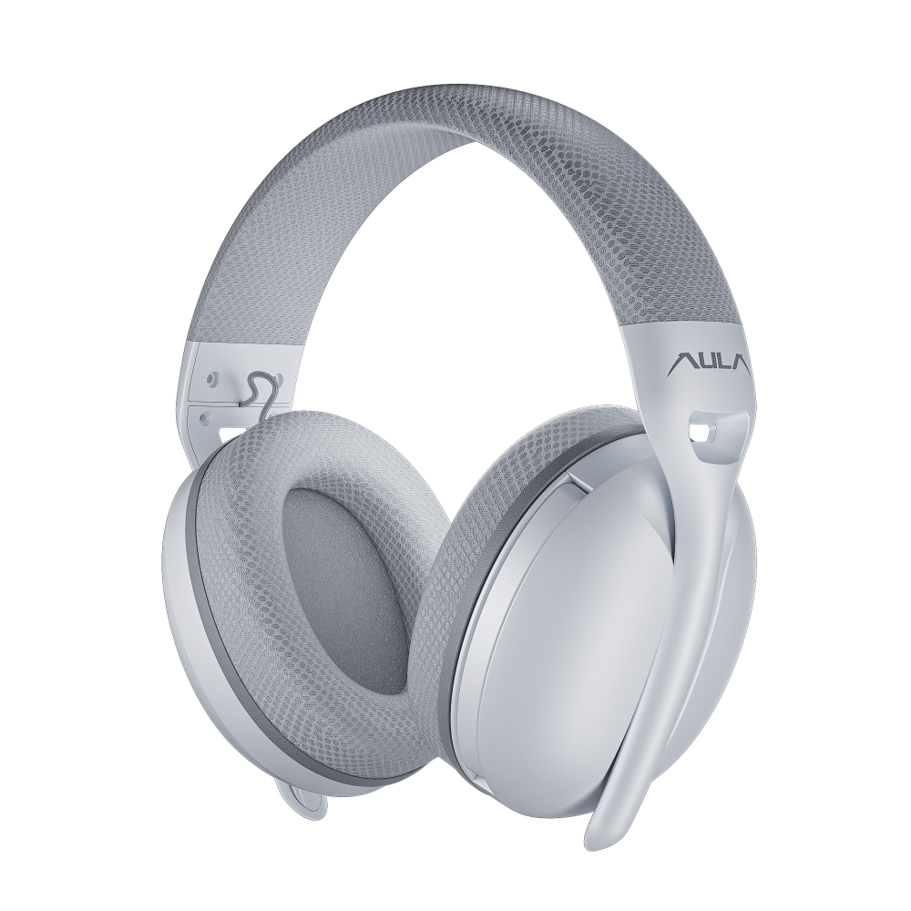 Aula S6 Wireless Gaming Headset Bluetooth - Wired Headphone Mid Gray