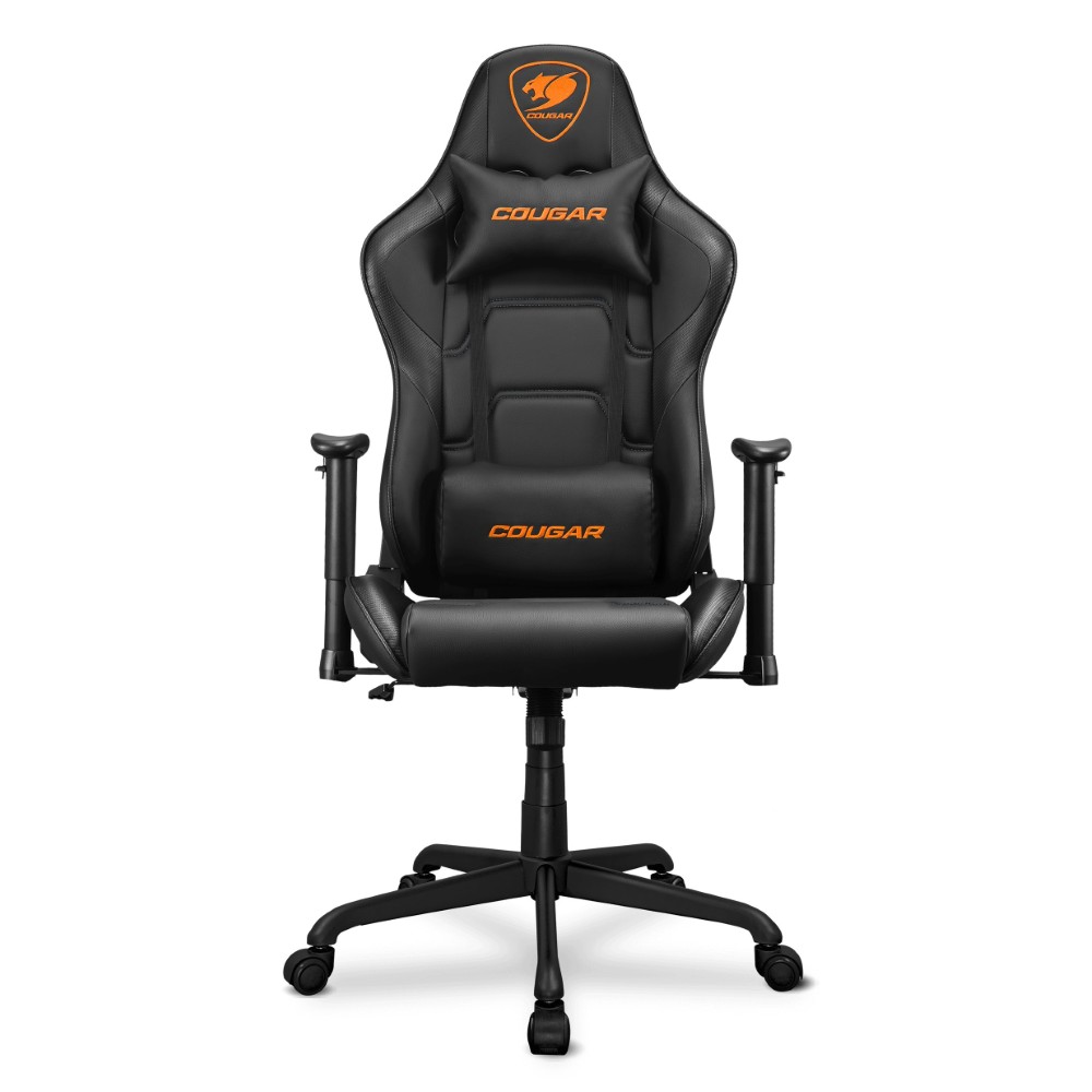 Cougar Armor Elite Ergonomic Gaming Chair – Steel Frame, 160° Recline, 2D Armrests, Lumbar & Head Support, Premium PVC Leather (Black)