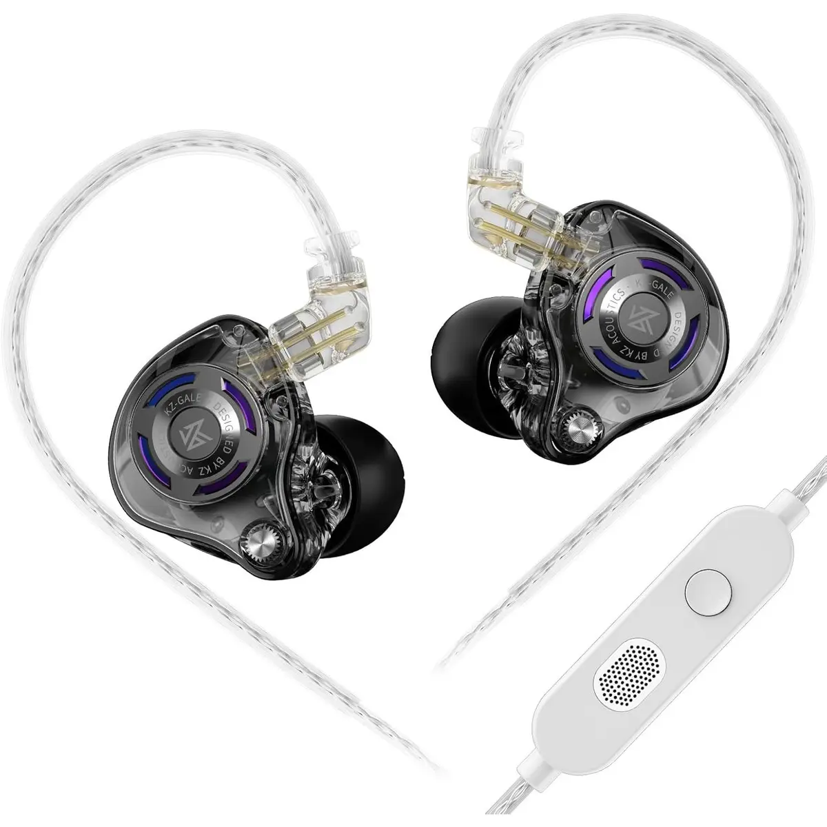 KZ Gale Wired Earbuds with Microphone, HiFi Deep Bass Comfort-Fit Ear Buds for Gaming, Super-Linear Driver IEM for Gaming,