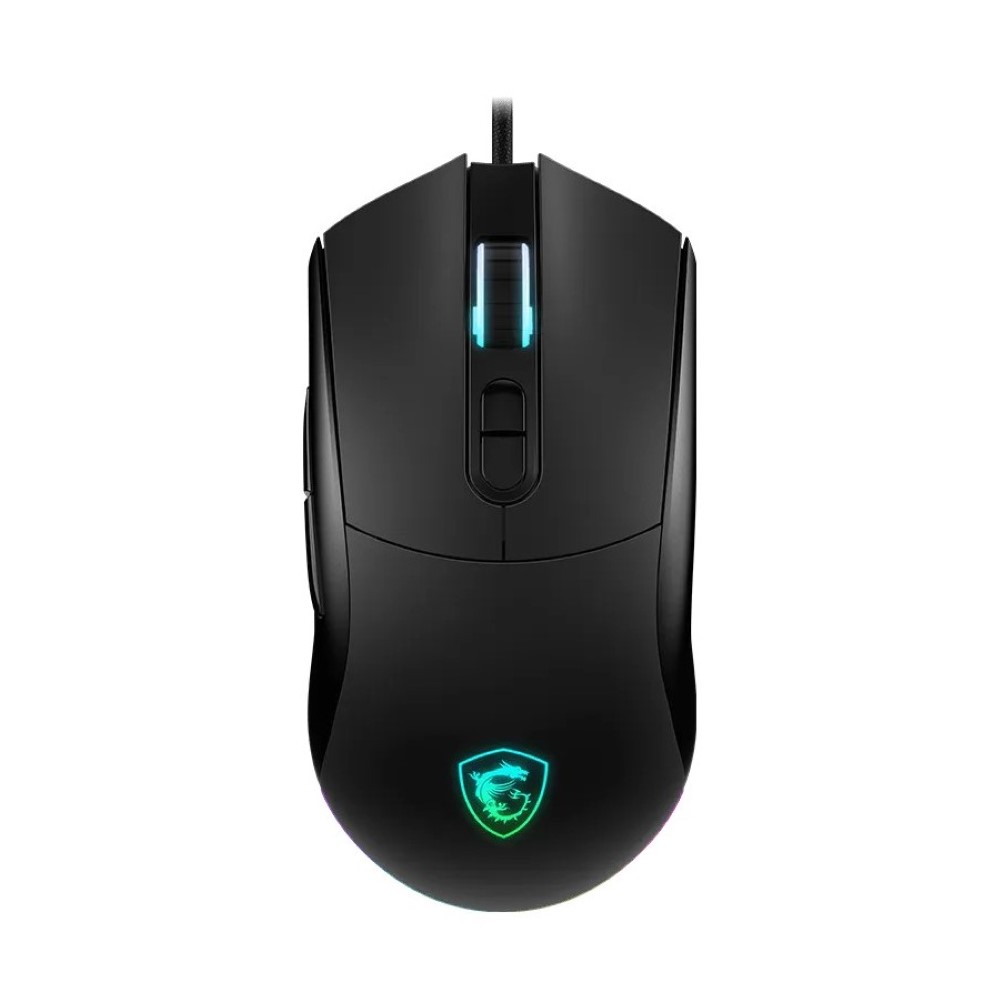 MSI Forge GM320 Gaming Mouse 12800 DPI 20M+ Clicks Micro Switch Optical Sensor Ergonomic Ambitextrous Hand Design RGB Light