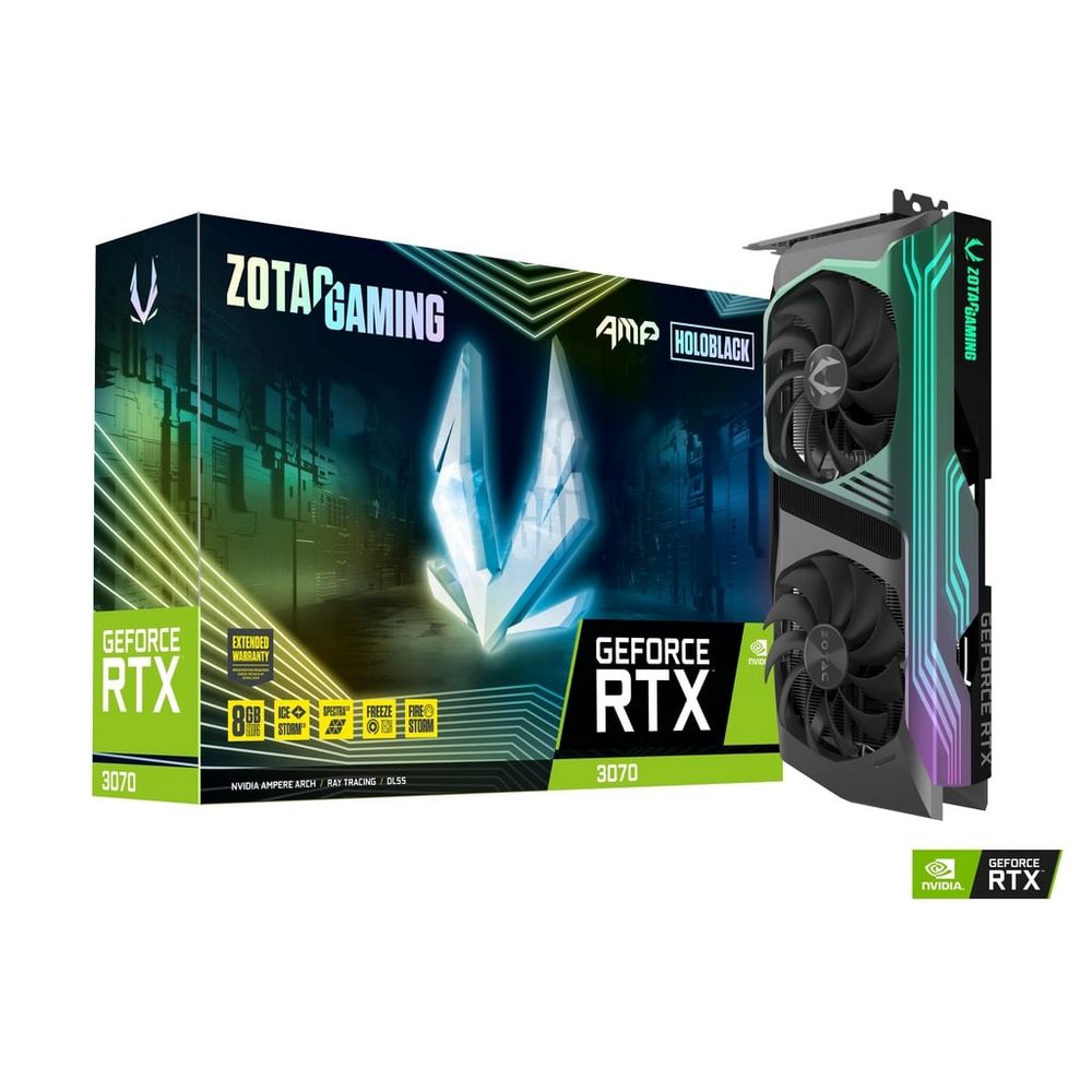 ZOTAC GAMING GeForce RTX 3070 AMP Holo 8GB GDDR6 256-bit 14 Gbps PCIE 4.0 Gaming Graphics Card