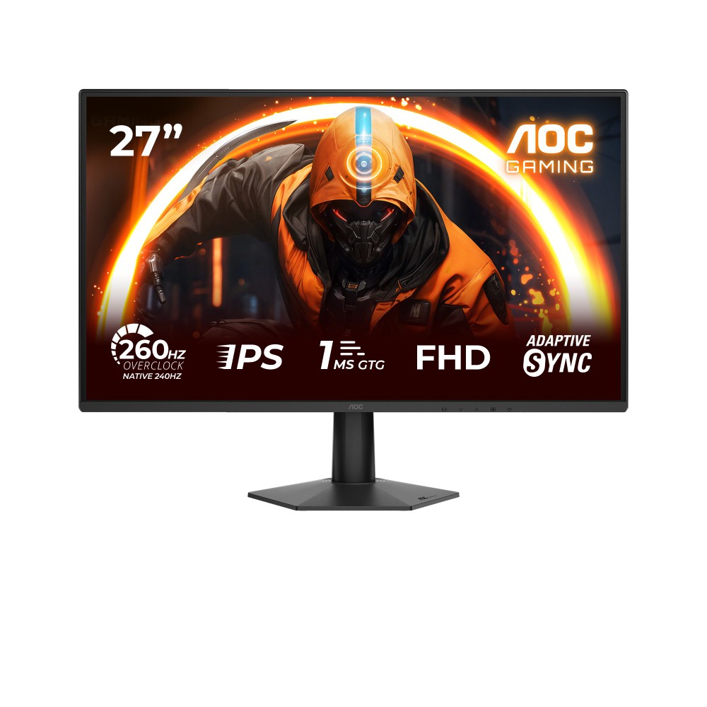 AOC 27G50Z 27″ Gaming Monitor – Full HD Fast IPS, 260Hz (240Hz Native), 1ms GtG, 0.3ms MPRT, Adaptive Sync, HDR10, G-SYNC Compatible