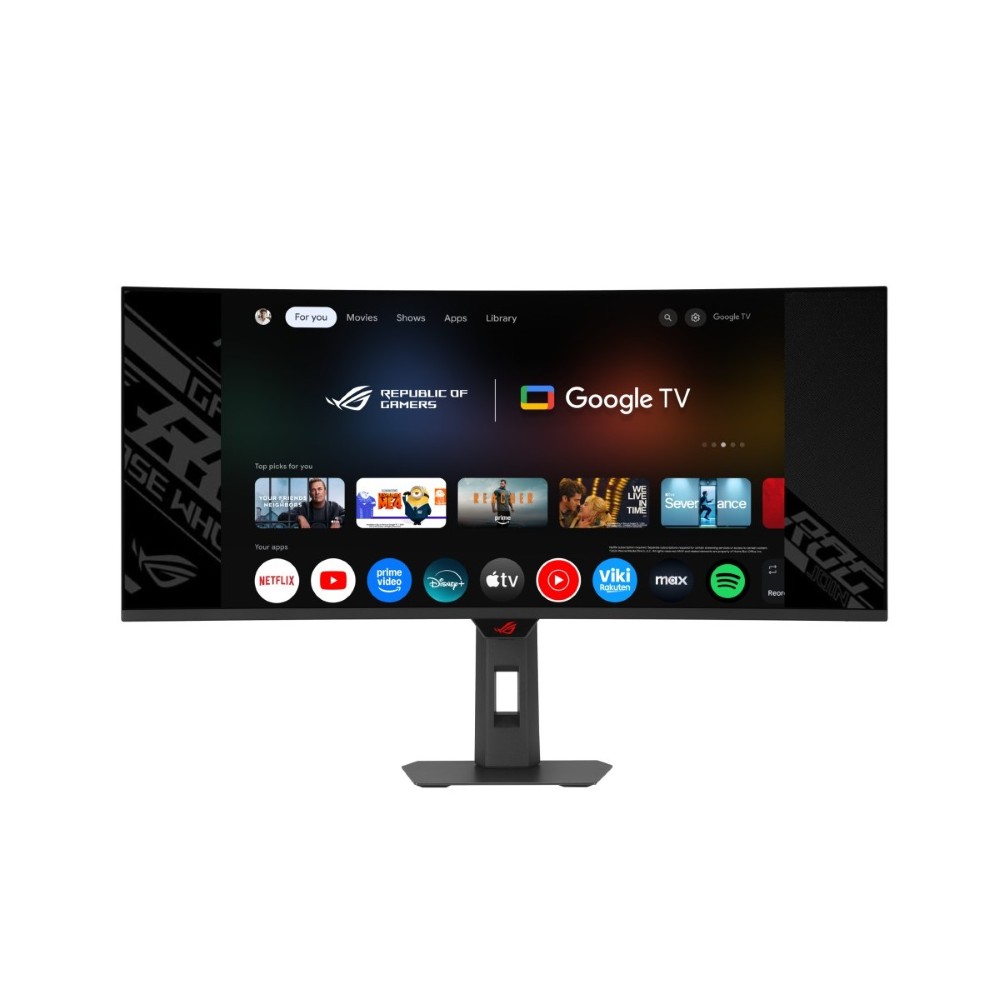 ASUS ROG Strix OLED XG34WCDMTG 34″ Curved WQHD QD-OLED Smart Gaming Monitor – 240Hz, 0.03ms, Google TV, Dolby Vision, USB-C 90W, HDMI 2.1
