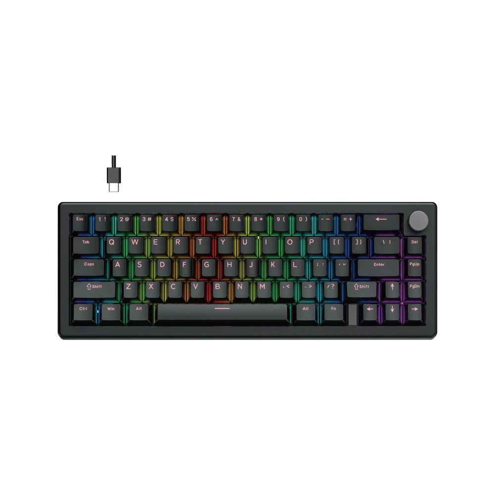 Fantech ATOM X66 MK614 Mechanical Gaming Keyboard Ice Apricot Switch – Retro Black