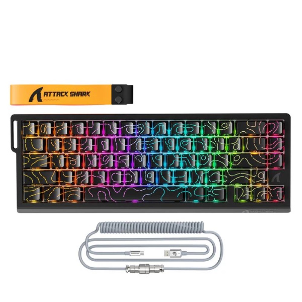 ATTACK SHARK X68PRO HE Wireless Rapid Trigger Keyboard Magnetic Switch – Black Contour