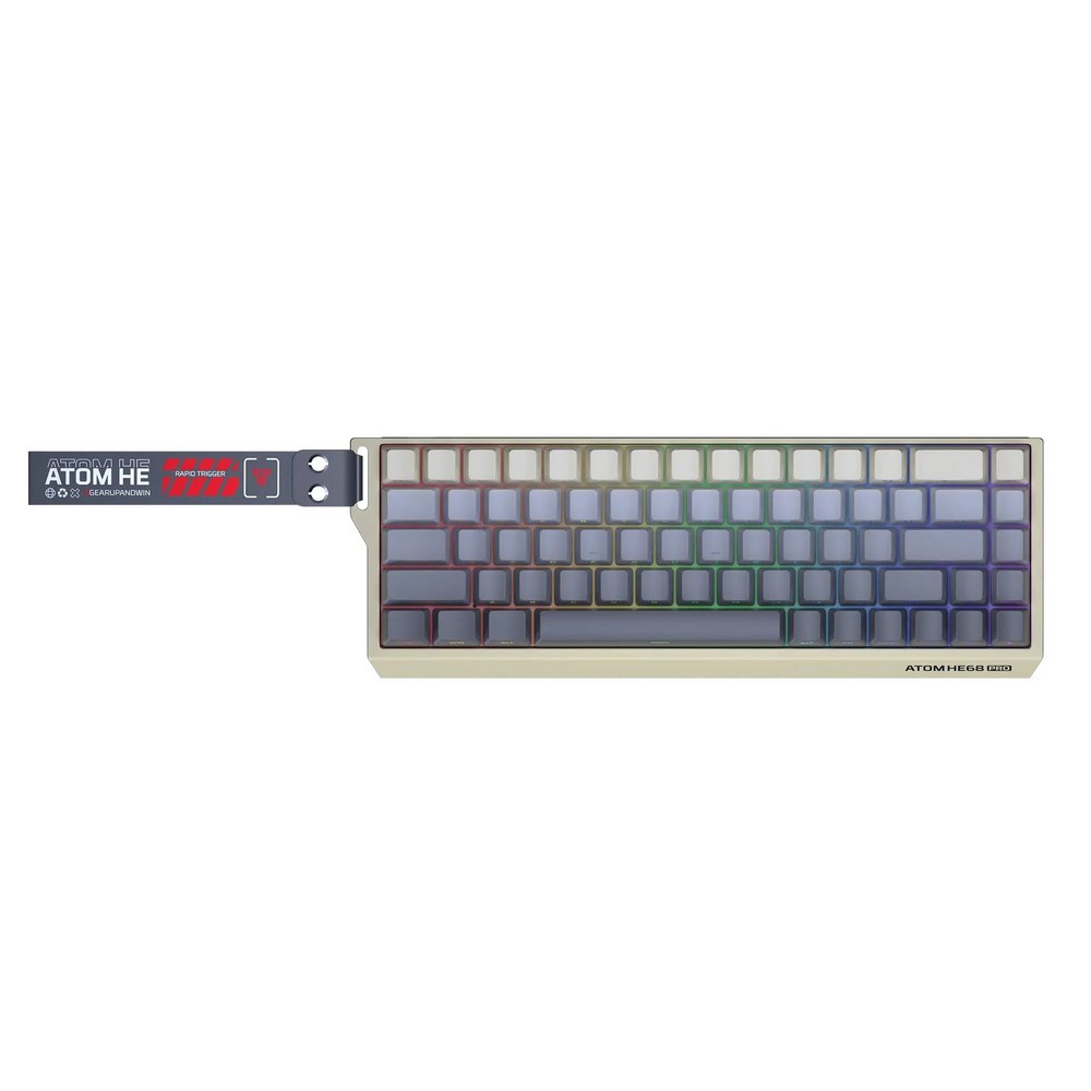 Fantech ATOM HE68 PRO MK922 RETRO Beige Wireless Magnetic Gaming Keyboard Emerald Switch