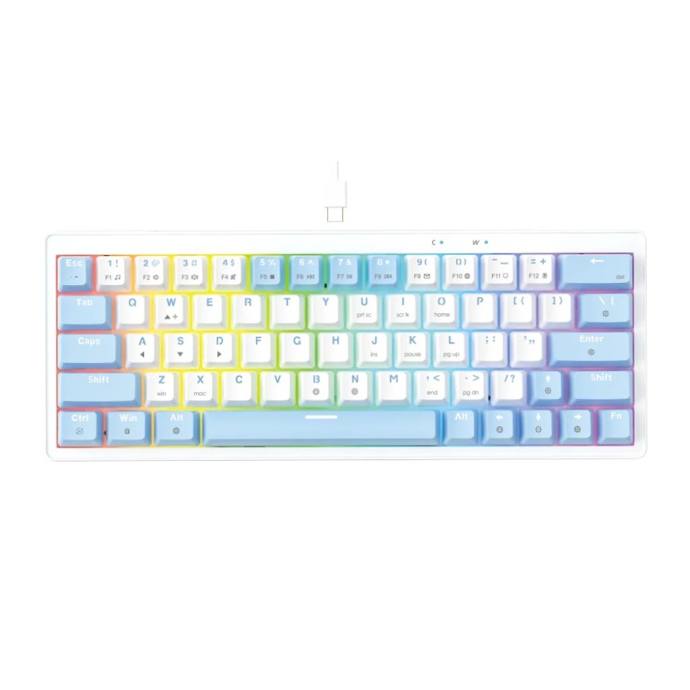 Fantech ATOM X63 MK611 AME Edition Mechanical Gaming Keyboard Taro Switch – White