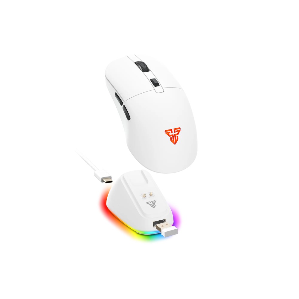 Fantech Kanata Wireless WG9RD Gaming Mouse White– Tri-Mode Connectivity, 12,000 DPI, 1000Hz Polling Rate, 88g Lightweight, Bluetooth 5.4