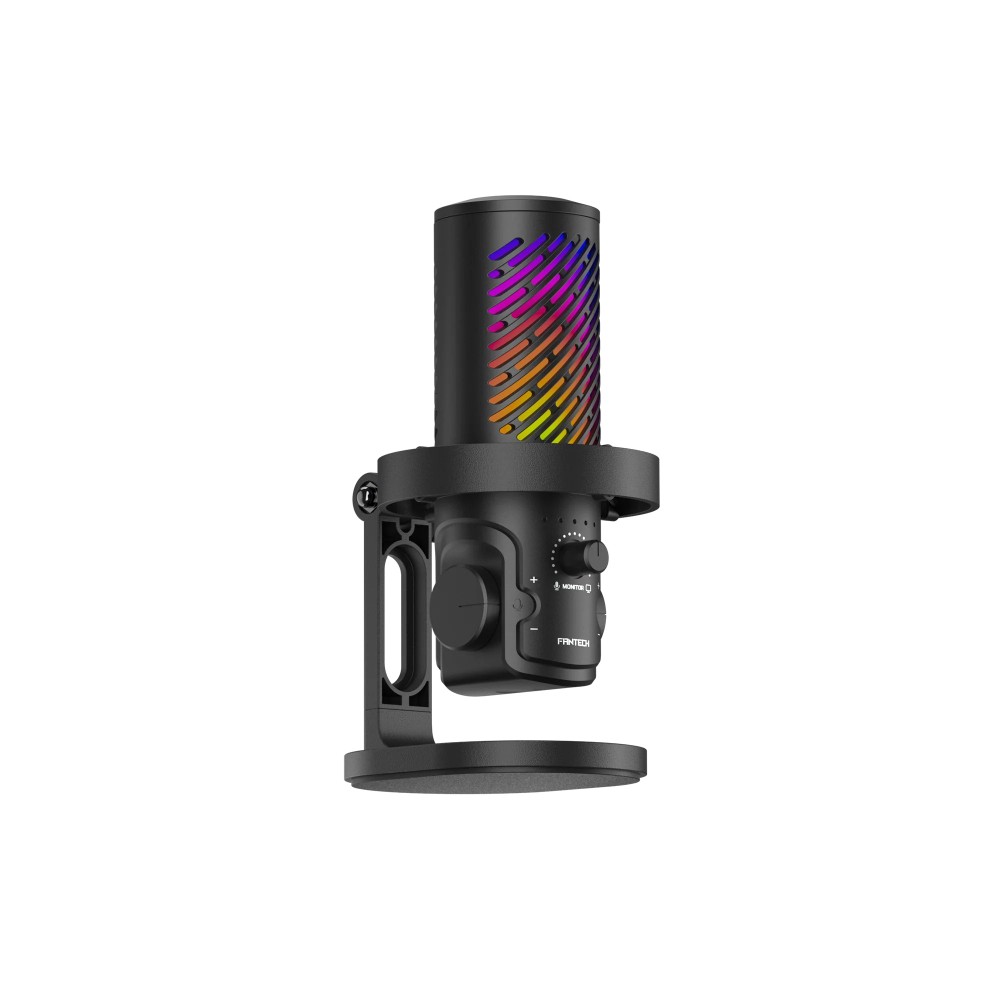 Fantech LEVIOSA AURA MCX04 USB Condenser RGB Microphone | 24-Bit/48kHz | Cardioid Pickup | USB-C | 3.5mm Monitoring | Streaming, Podcast & Gaming Microphone