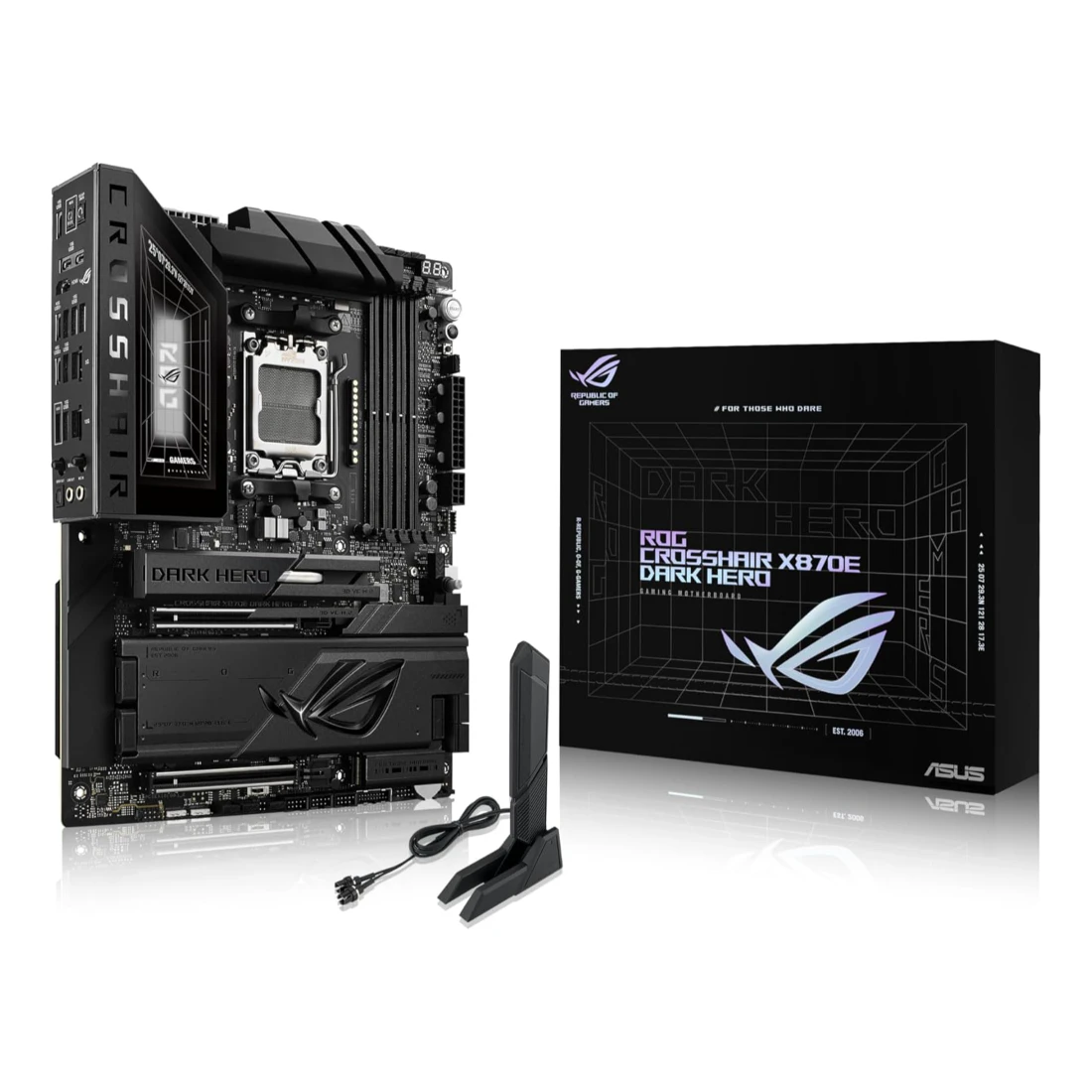 ASUS ROG Crosshair X870E Dark Hero ATX Gaming Motherboard – AMD X870E, AM5, DDR5, PCIe 5.0, WiFi 7, Dual USB4, 10Gb LAN, 5× M.2