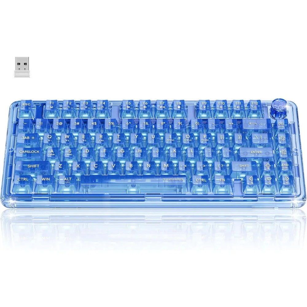 Taiahiro BK920 Blue Edition Wireless Mechanical Gaming Keyboard – Tri-Mode, Hot-Swappable Blue Switches, RGB Backlit, 4000mAh Battery