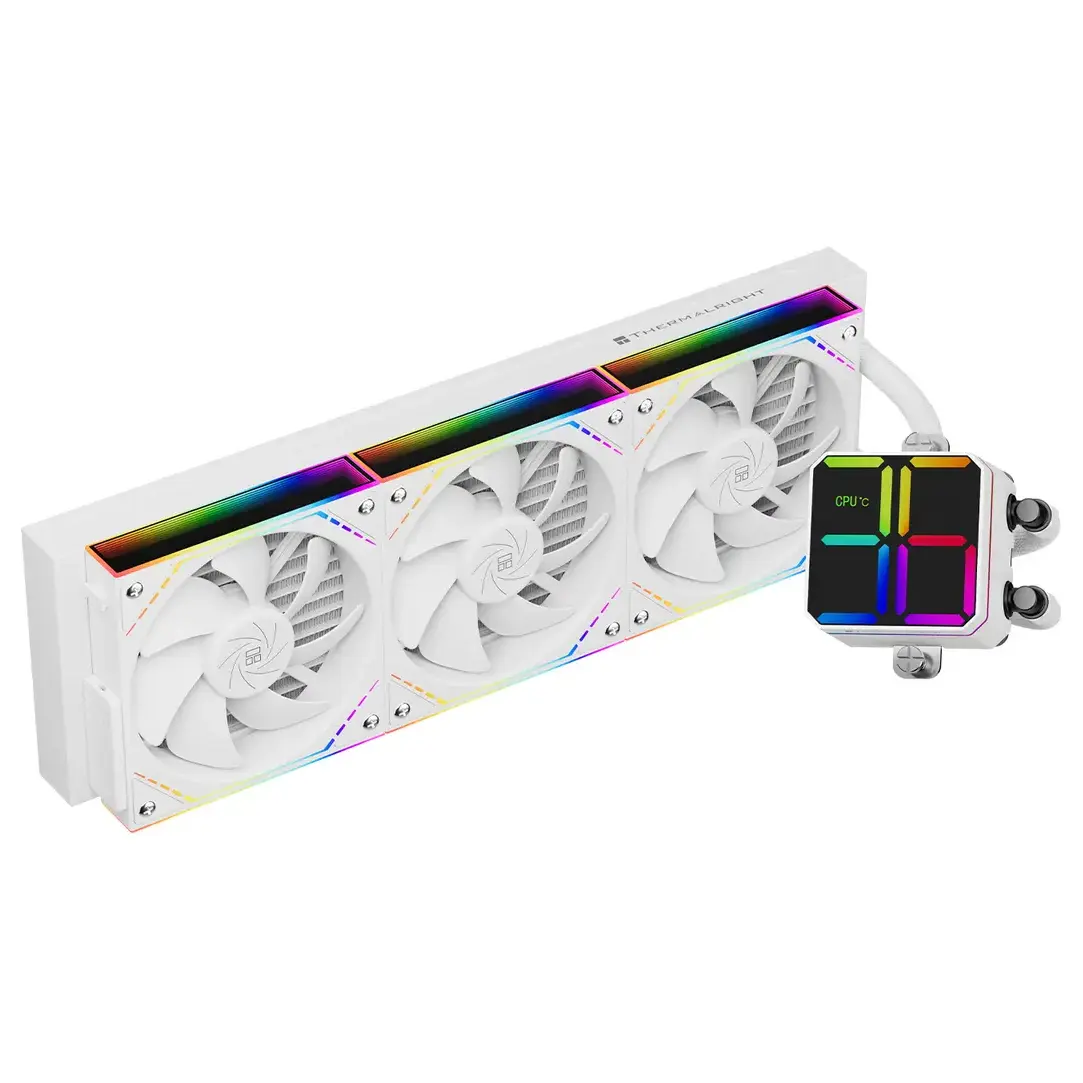 Thermalright Magic Qube 360 ARGB White AIO Liquid CPU Cooler – 360mm Radiator, Infinity Mirror Pump