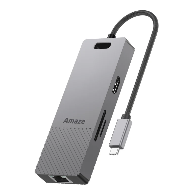 AMAZE A332 USB-C Multiport Hub | 4K HDMI + 8K DP | Dual Display 4K@60Hz | USB-A 3.2 10Gbps | SD & TF Card 3.0 | PD 3.0 100W