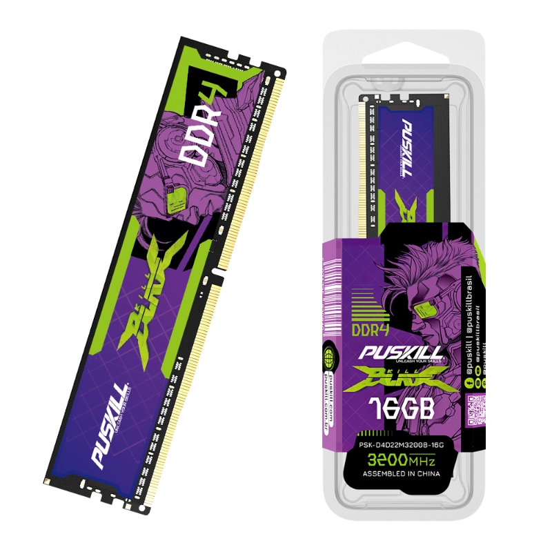 PUSKILL DDR4 Desktop Memory RAM 16GB 3200MHz 288-Pin UDIMM | Intel & AMD Compatible