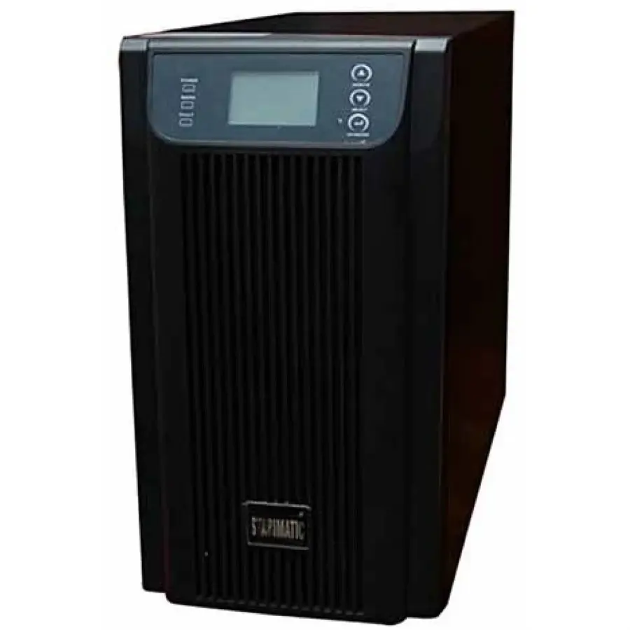 Stabimatic ONL-6000B Online UPS 6KVA / 6000VA | True Double Conversion | LCD Display | Pure Sine Wave | Built-in Batteries | Rack/Tower | Black