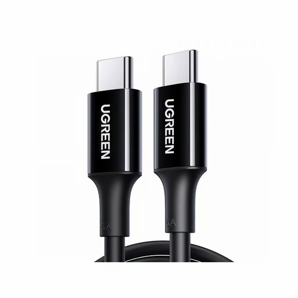 UGREEN 90120 USB-C to USB-C 100W PD Fast Charging Cable | 3M | 5A | USB 2.0 | Aluminum Alloy Connectors | Braided Nylon | E-Marker Chip | Black